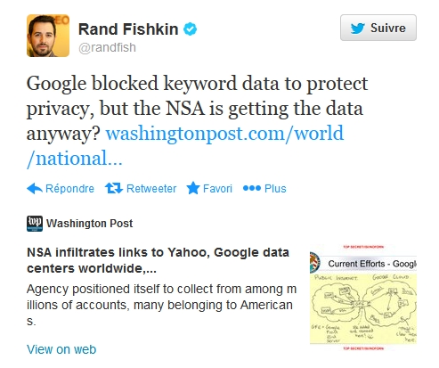 Le tweet de Rand Fishkin qui nous a alerté